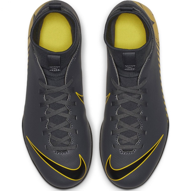 Sapatos de interior Nike Mercurial Superfly X 6 Club Ic Jr AH7346-070 preto cinza 2