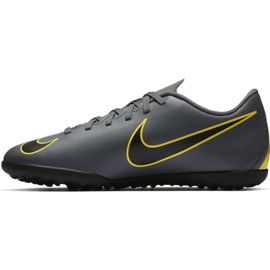 Chuteiras Nike Mercurial Vapor X 12 Club Tf Jr AH7355-070 preto cinza 1