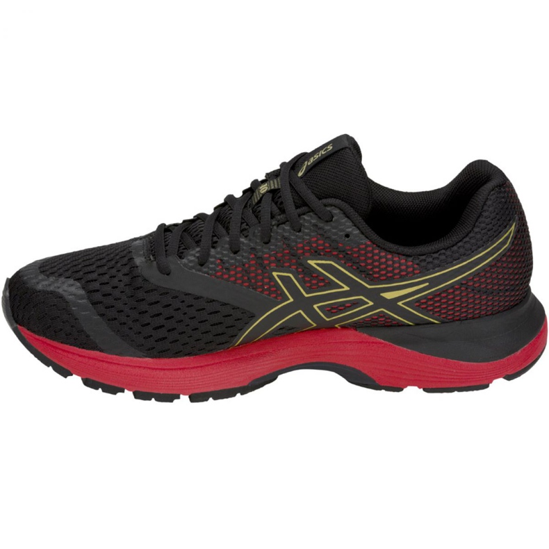 Tênis de corrida Asics Gel-Pulse 10 M 1011A604-001 preto vermelho amarelo 2