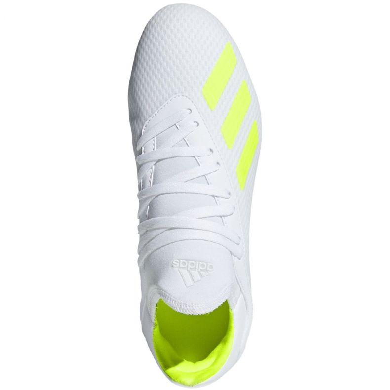 Chuteiras Adidas X 18.3 Fg Jr BB9372 multicolorido branco 1