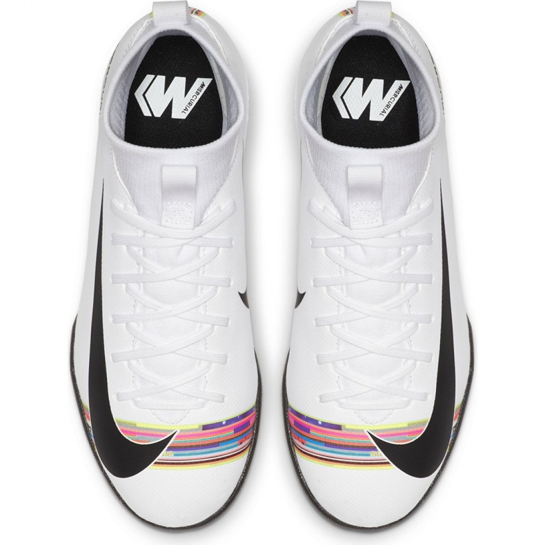 Sapatos de interior Nike Mercurial Superfly X 6 Academy Ic Jr AJ3110-109 multicolorido branco 2 Sapatos de interior Nike Mercurial Superfly X 6 Academy Ic Jr AJ3110-109 multicolorido branco 2