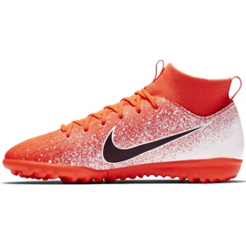 Chuteiras Nike Mercurial Superfly X 6 Academy Tf Jr AH7344-801 multicolorido laranja 2 Chuteiras Nike Mercurial Superfly X 6 Academy Tf Jr AH7344-801 multicolorido laranja 2