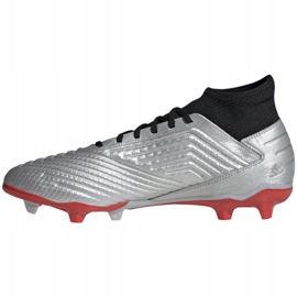 Chuteiras Adidas Predator 19.3 Fg M F35595 vermelho prata 1