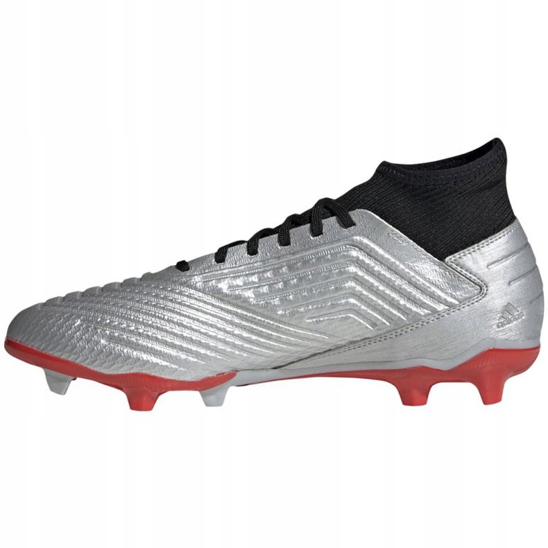 Chuteiras Adidas Predator 19.3 Fg M F35595 vermelho prata 1