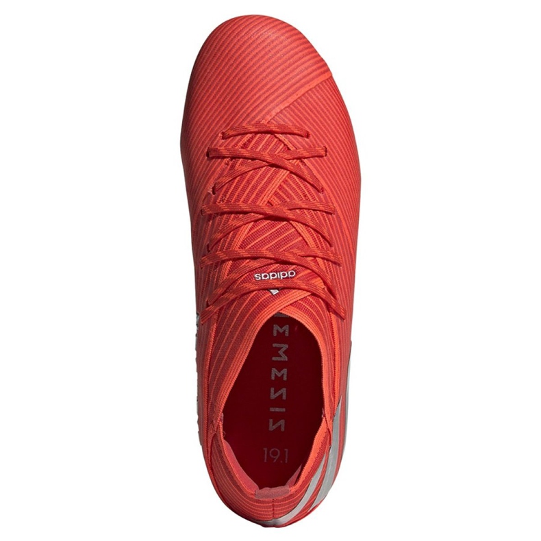 As chuteiras adidas Nemeziz 19.1 Fg Jr F99955 vermelho vermelho 2