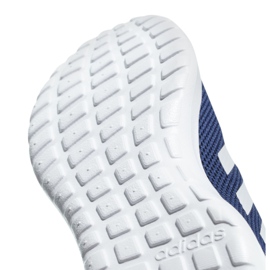 Tênis de corrida adidas Lite Racer Cln M B96566 branco azul marinho 1