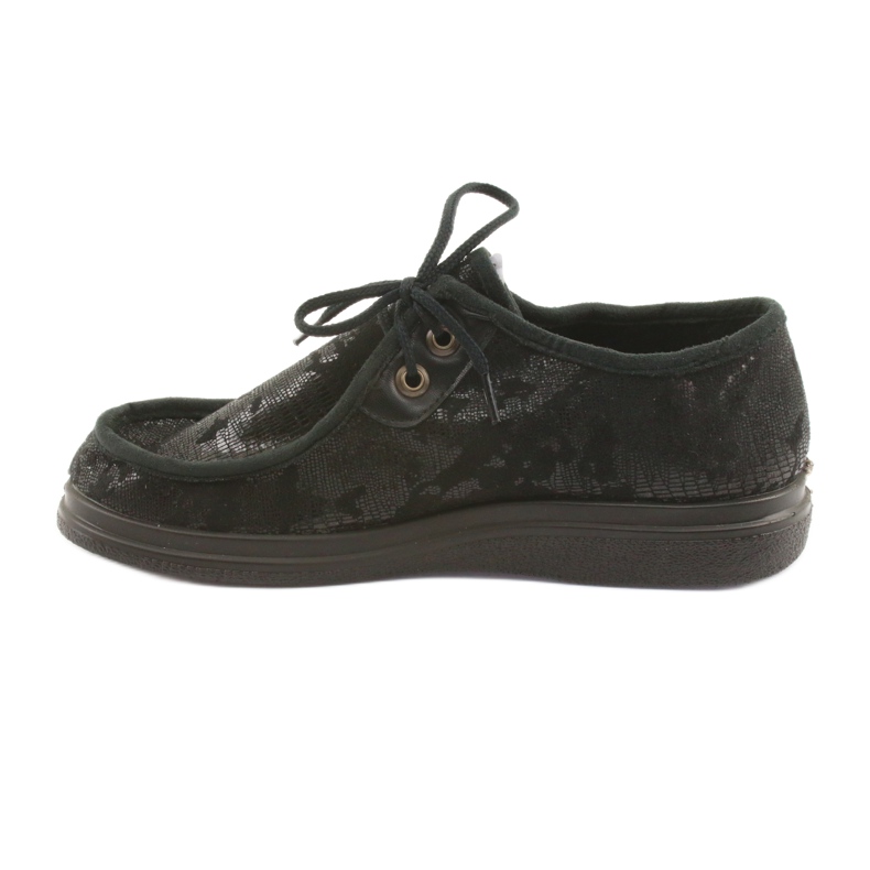 Sapatos femininos Befado pu 871D008 preto cinza 2