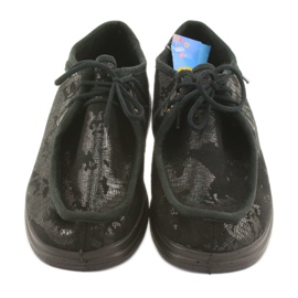 Sapatos femininos Befado pu 871D008 preto cinza 3