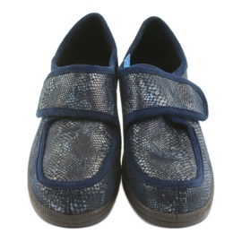 Sapatos femininos Befado pu 984D015 azul marinho 3