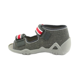 Chinelos de menino Napa Befado 250P089 cinza vermelho 2