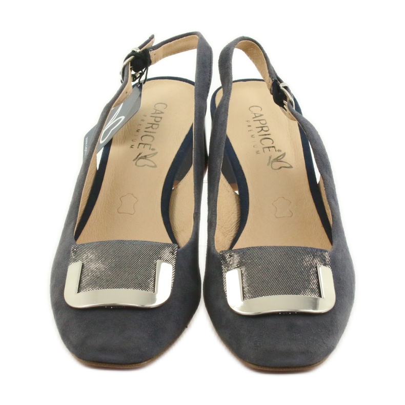 Sandálias de mulher Caprice com fivela 29500 azul marinho 3