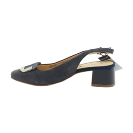 Sandálias de mulher Caprice com fivela 29500 azul marinho 2