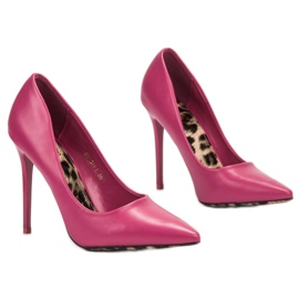 SHELOVET Sapatos de salto alto sexy rosa 1