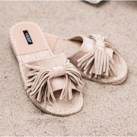 Chinelos VICES com franjas marrom 1