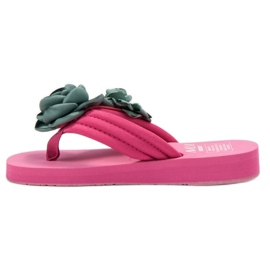 SHELOVET Chinelos leves com flores rosa 1