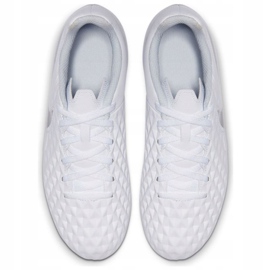 Chuteiras Nike Tiempo Legend 8 Club FG / MG Jr AT5881-100 multicolorido branco 2