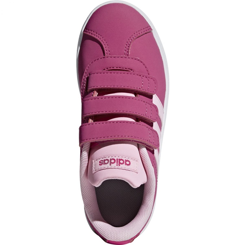 Sapatos cor-de-rosa Adidas Vl Court 2.0 Cmf C Jr F36394 1