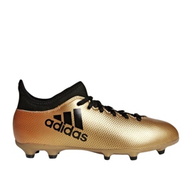 Chuteiras Adidas X 17.3 Fg Jr CP8990 ouro branco dourado 1