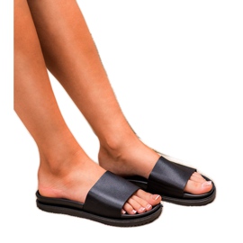 Clowse Chinelos femininos negros preto 1