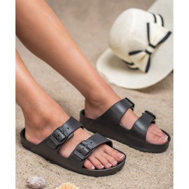 SHELOVET Chinelos leves com fivela preto 1 SHELOVET Chinelos leves com fivela preto 1
