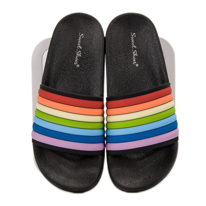 Sweet Shoes Chinelos de borracha coloridos preto multicolorido 1