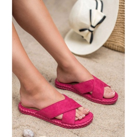 SHELOVET Chinelos de camurça roxo 1