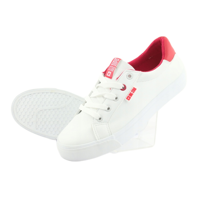 Tênis branco BIG STAR 274311 vermelho 4