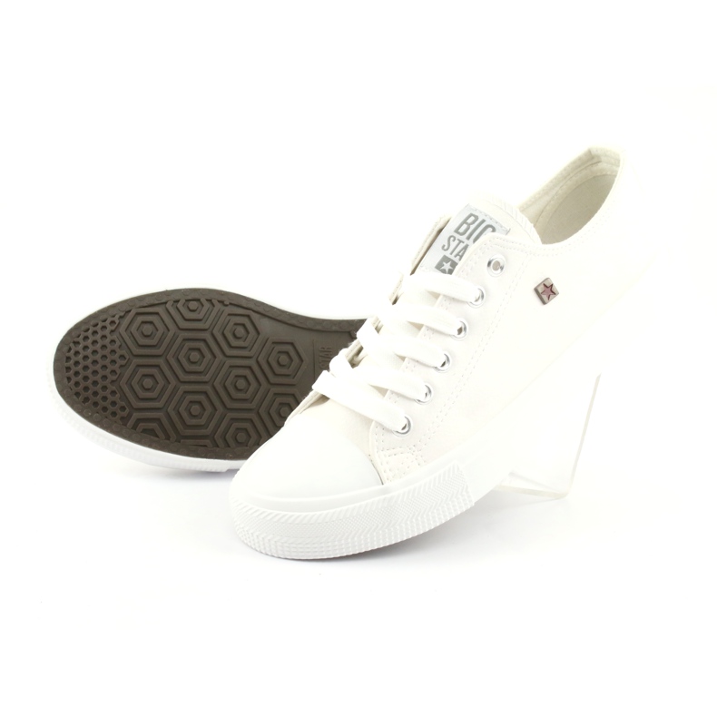 Big star 274869 tênis com cadarço branco 5 Big star 274869 tênis com cadarço branco 5