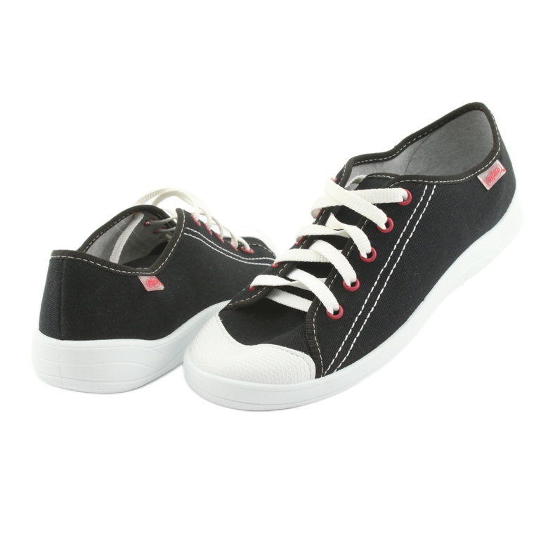 Sapatos juvenis Befado 244T019 branco preto 4
