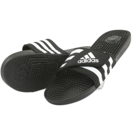 Chinelos de velcro Adidas Adissage M F35580 branco preto 3