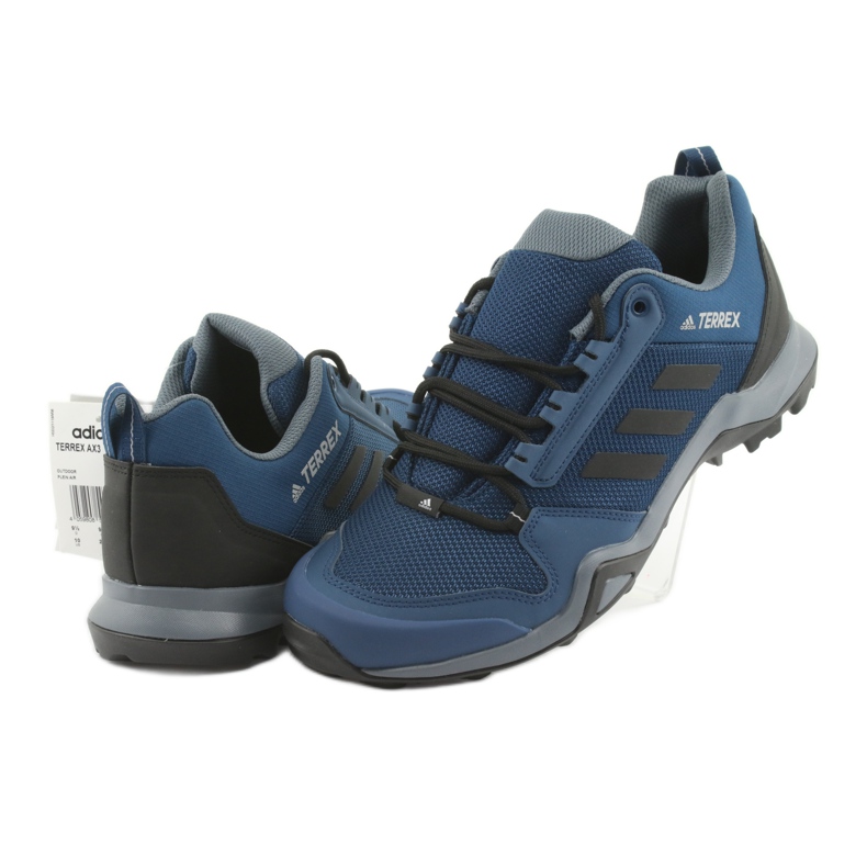 Sapatos de trekking adidas Terrex AX3 M BC0527 preto azul marinho cinza 3