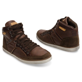 Tênis de cano alto XF117 Camel marrom 1