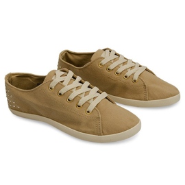 Tênis de tecido com tachas VB67 bege 1