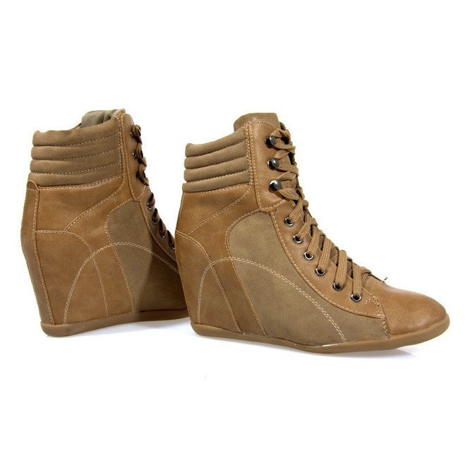 Botas de tênis em cunha 562 Khaki castanho verde 2