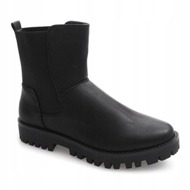 Botas quentes Botas Jodhpur com elástico 976-PA Preto 2
