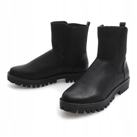 Botas quentes Botas Jodhpur com elástico 976-PA Preto 1