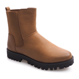 Botas quentes Botas Jodhpur com elástico 976-PA Camel marrom 1