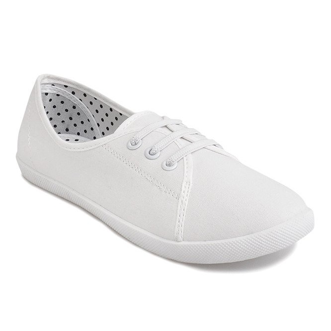 Sapatilhas amarradas em branco BE43 2 Sapatilhas amarradas em branco BE43 2
