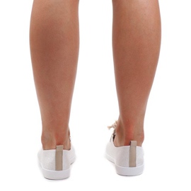 Tênis prateado VT80-3 com cordões cinza 2 Tênis prateado VT80-3 com cordões cinza 2