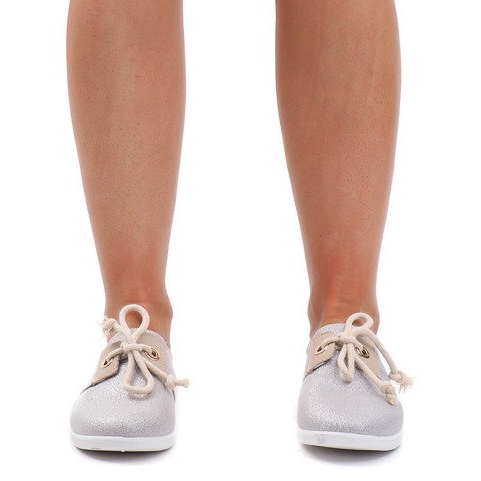 Tênis prateado VT79-3 com cordões cinza 2