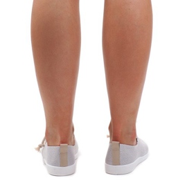 Tênis prateado VT79-3 com cordões cinza 1