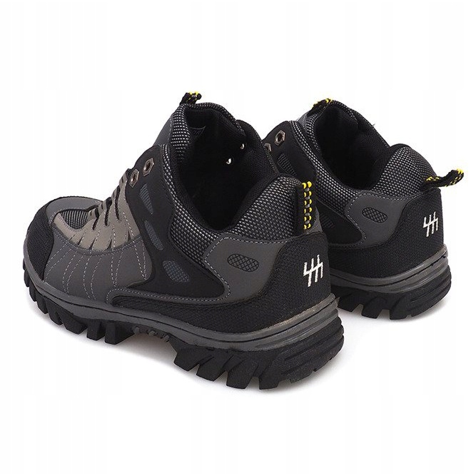 Sapatos de trekking masculinos cinzentos M317 preto cinza multicolorido 2