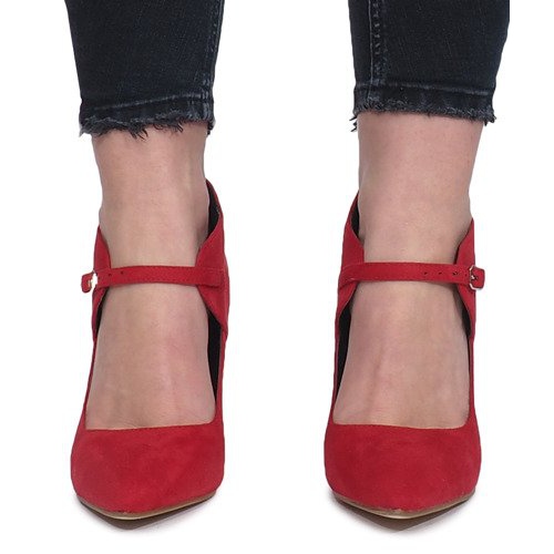 Botas vermelhas com salto Thérèse vermelho 1