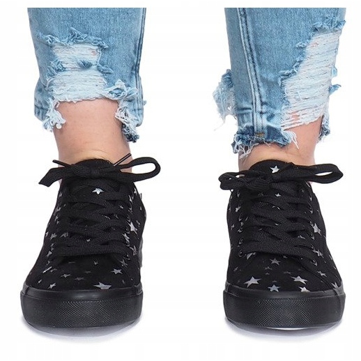 Tênis preto com estrelas da Bretanha 1 Tênis preto com estrelas da Bretanha 1