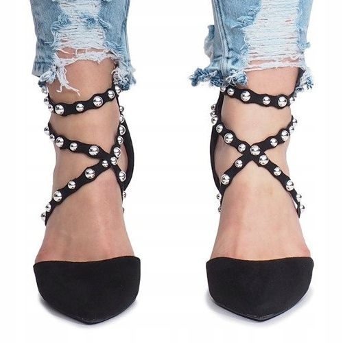 Sandálias pretas de salto alto B-50 preto 1