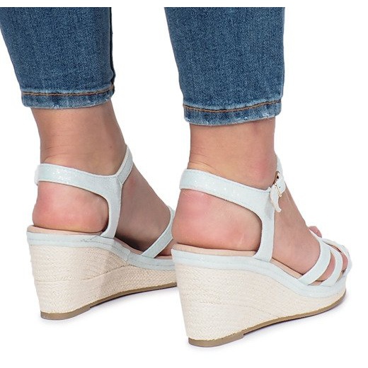 Sandálias de cunha Glavel verdes 1