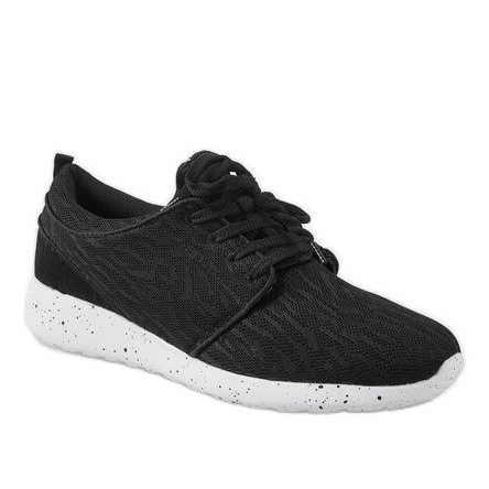 Sapatos esportivos masculinos negros M637-1 preto 1