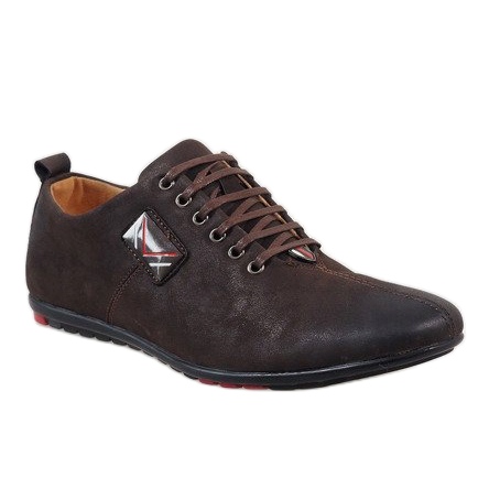 Sapatos masculinos marrons WF932-3 castanho 1