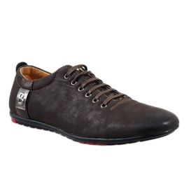 Sapatos masculinos marrons WF933-3 marrom 1