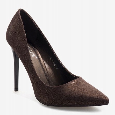 Salto alto marrom clássico AT-0596-L castanho 1 Salto alto marrom clássico AT-0596-L castanho 1